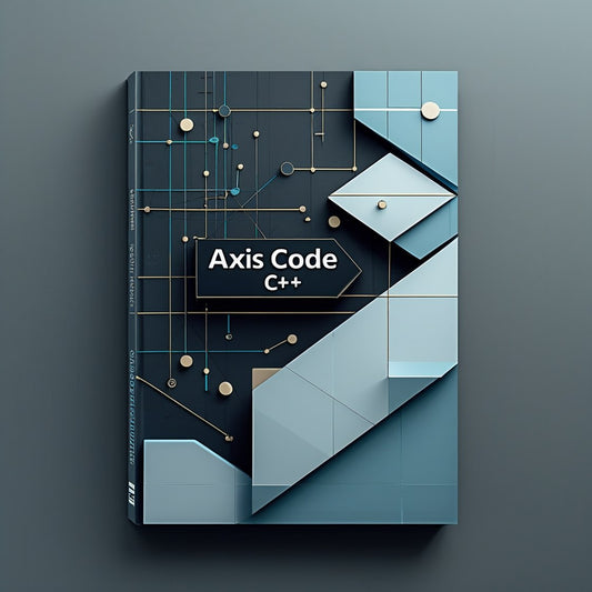 Book titled 'Axis Code C++' with geometric design on a dark background
