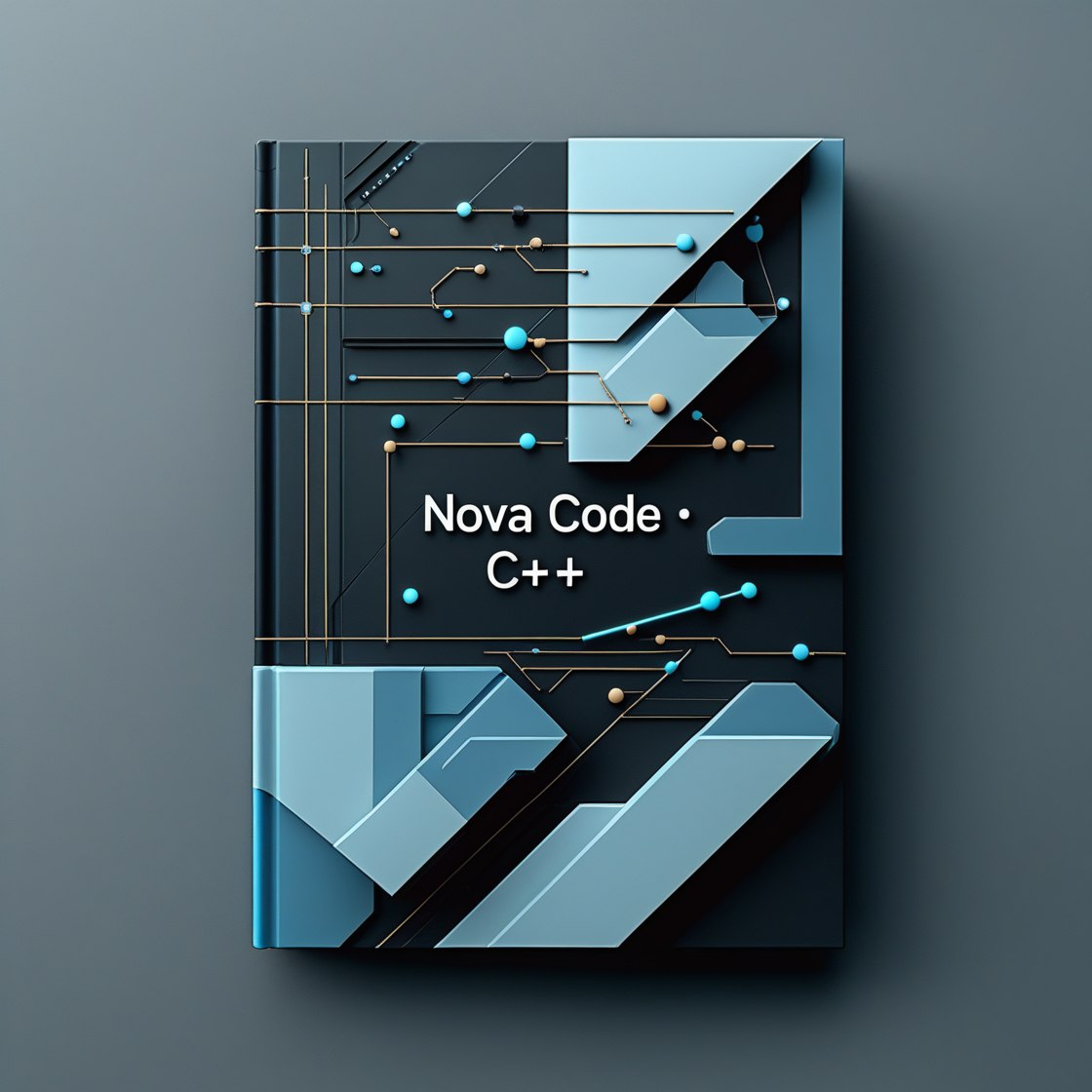 Book cover of 'Nova Code C++' with geometric design on a dark background